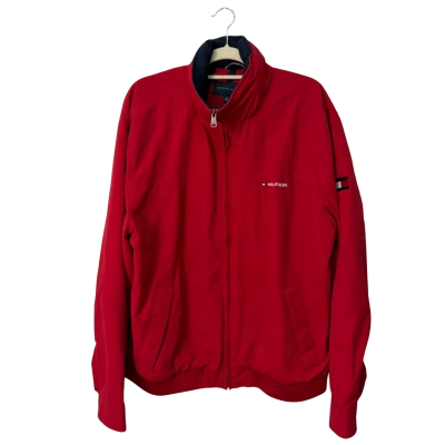 Tommy Hilfiger Mens  Size XXL Front Zipper Red 