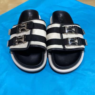 Heal & Jax  Womens  Slides Size 39 Black  / White 