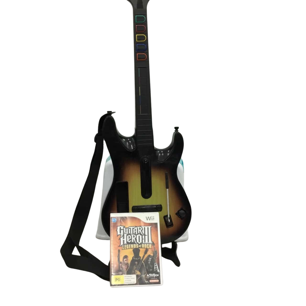 Wii Guitar hero guitar and game (s)