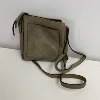 Evity Green Leather Cross Body Bag 