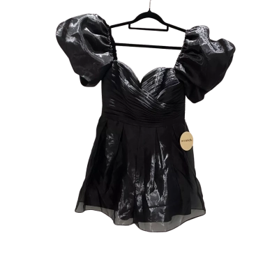  Azzurielle Womens  Size 12 Formal Taffetta Playsuit Black  RRP $229.95