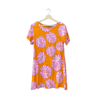 Mister Zimi Size 12 Casual Dress Multicoloured / Orange / Pattern 
