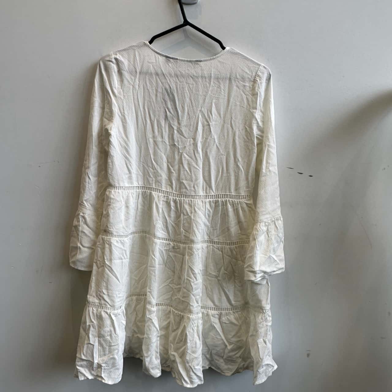 BNWT Glassons Women's Size 6 Long Sleeve Mini Dress White (s)