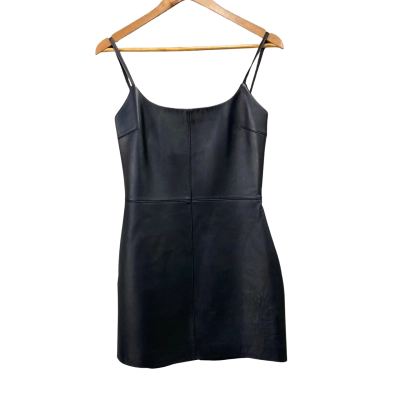 ENA PELLY Womens  Size 8 Shoestring Strap Dress Black  