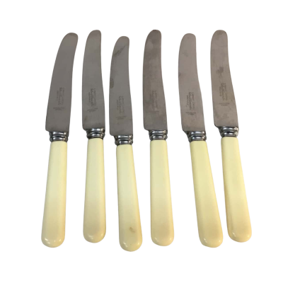 Vintage Stainless Steel Knives Sheffield x 6