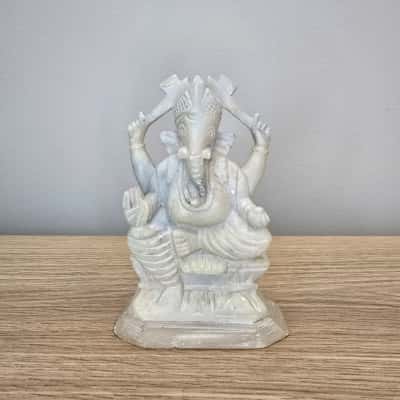 Hand-Carved Stone Ganesha Statue