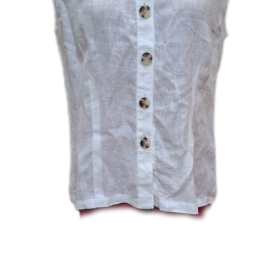 Marcs Womens  Size 10 Button Up Top Off White 