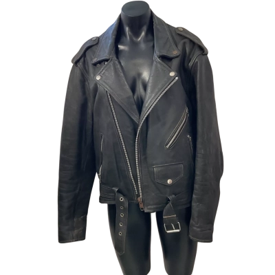  R.JAYS   Size 42 Leather Jacket Black  