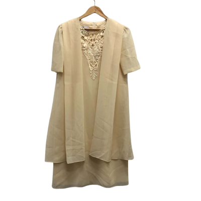 Laura K Womens  Size 10 Vintage Midi Dress Champagne Aus Made