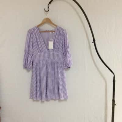 Jean Jail Women's  Size 12 Party Dress Pattern / Purple / White 