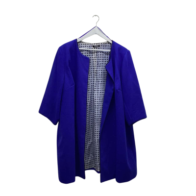 Moda Womens Size 22 Rich Blue Open coat-jacket