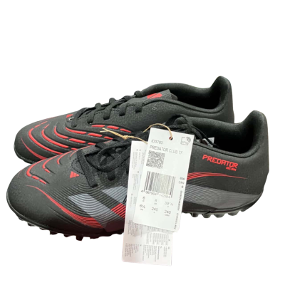 PREDATOR CLUB TF Adidas Mens  Size 6 Black  / Grey / Orange 