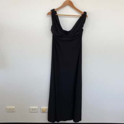 Leona Edmiston Black Pippa Maxi Dress  Size 4