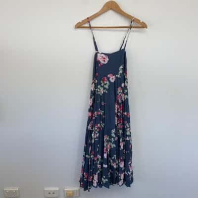 Coconinya Blue Floral Strappy Midi Dress  Size XS 