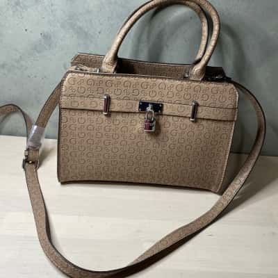 Guess Brown Double Strap Crossbody 