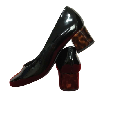 Clothing & Co Block Tortoiseshell Heel Pump