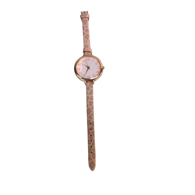  Women's Analog Quartz Wrist Watch Pink Leopard Print Strap Works 