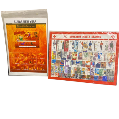 Australian 2002 Lunar New Year Stamps and Malta Stamps