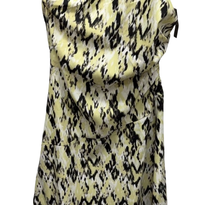 Mossman Womens  Size 10 Off The Shoulder Dress Black  / White / Yellow 