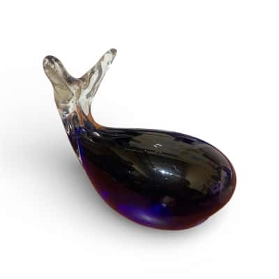 Art glass blue whale