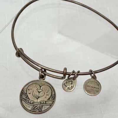 ALEX AND ANI Unisex Adjustable Bangle - Love Birds