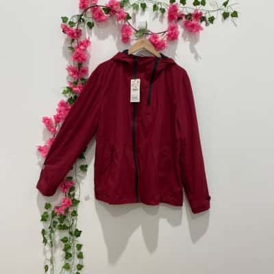 Zara Mens  Size XL Hood Jacket Maroon 