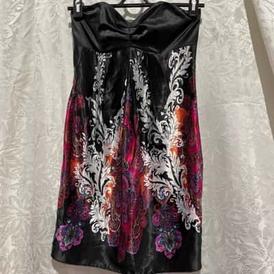 Ladakh, Womens Size 8,Mini Dress Black  / Multicoloured 