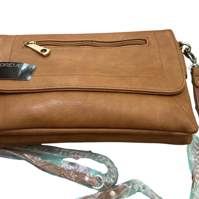 BNWT Forever New Carlie Tan Clutch Bag With Strap (B21)