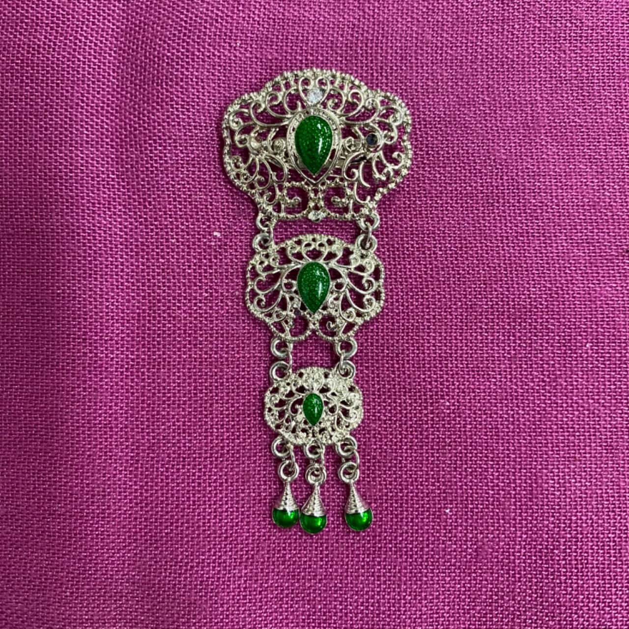 Anita Gold Tone Silver Brooch