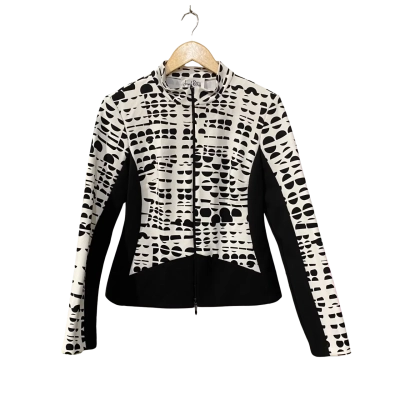 Joseph Ribkoff Womens  Size 12 Long Sleeve Top Black  / White 