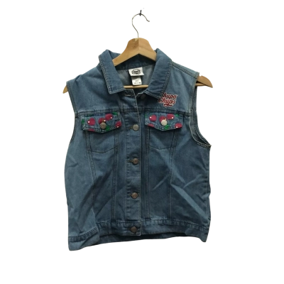 Retro Chupa Chup Denim Vest Size S Blue 