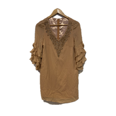 Diagram Grace Continental Womens Size 36 Short Sleeve Dress Beige 