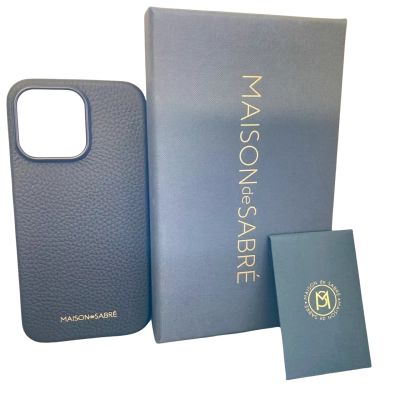 Maison de Sabre - Leather Phone Cover- iPhone 15- Black  