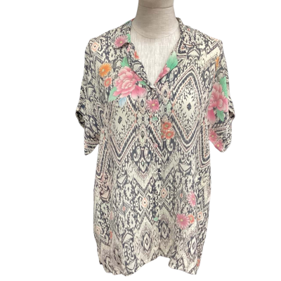 Johnny Was Womens  Size S Short Sleeve Shirt Multicoloured 