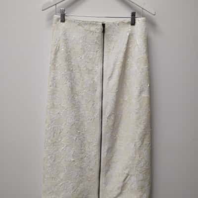 Sass & Bide Womens  Size 10 Maxi Skirt Pearl / White 