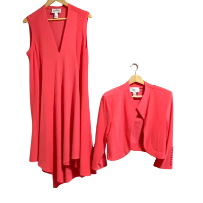 Joseph Ribkoff Womens  Size 14 Sleeveless Dress  Orange 