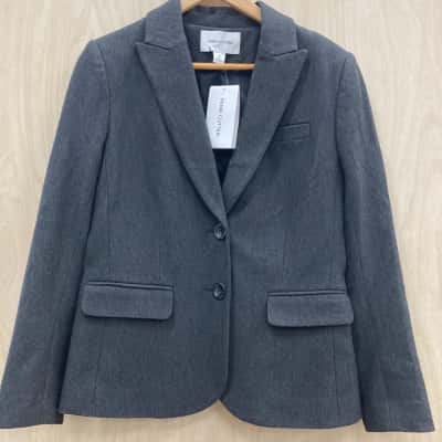 Perri Cutten Women’s Jacket (16) Size 10 Suit Jacket Grey 