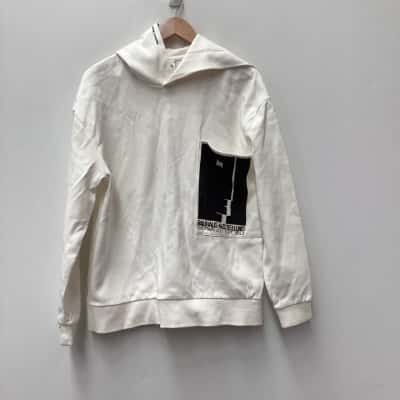 Zara + Herbert Bayer Mens  Size M Hoodie Black  / Off White 