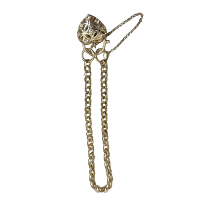 Belcher Bracelet Sterling Silver CZ Heart Lock