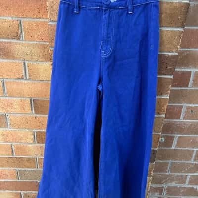 Ghanda Womens  Size 6 Purple Wide Leg Pants 