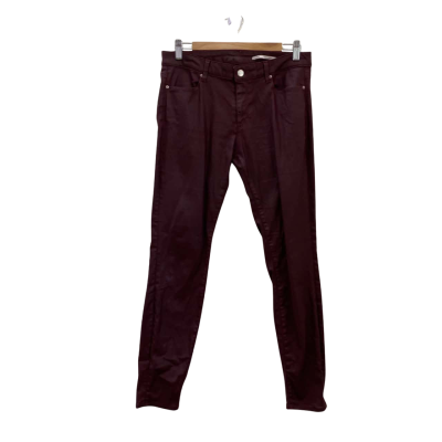 Zara Womens  Size 10 Mid Rise Jeans Maroon 