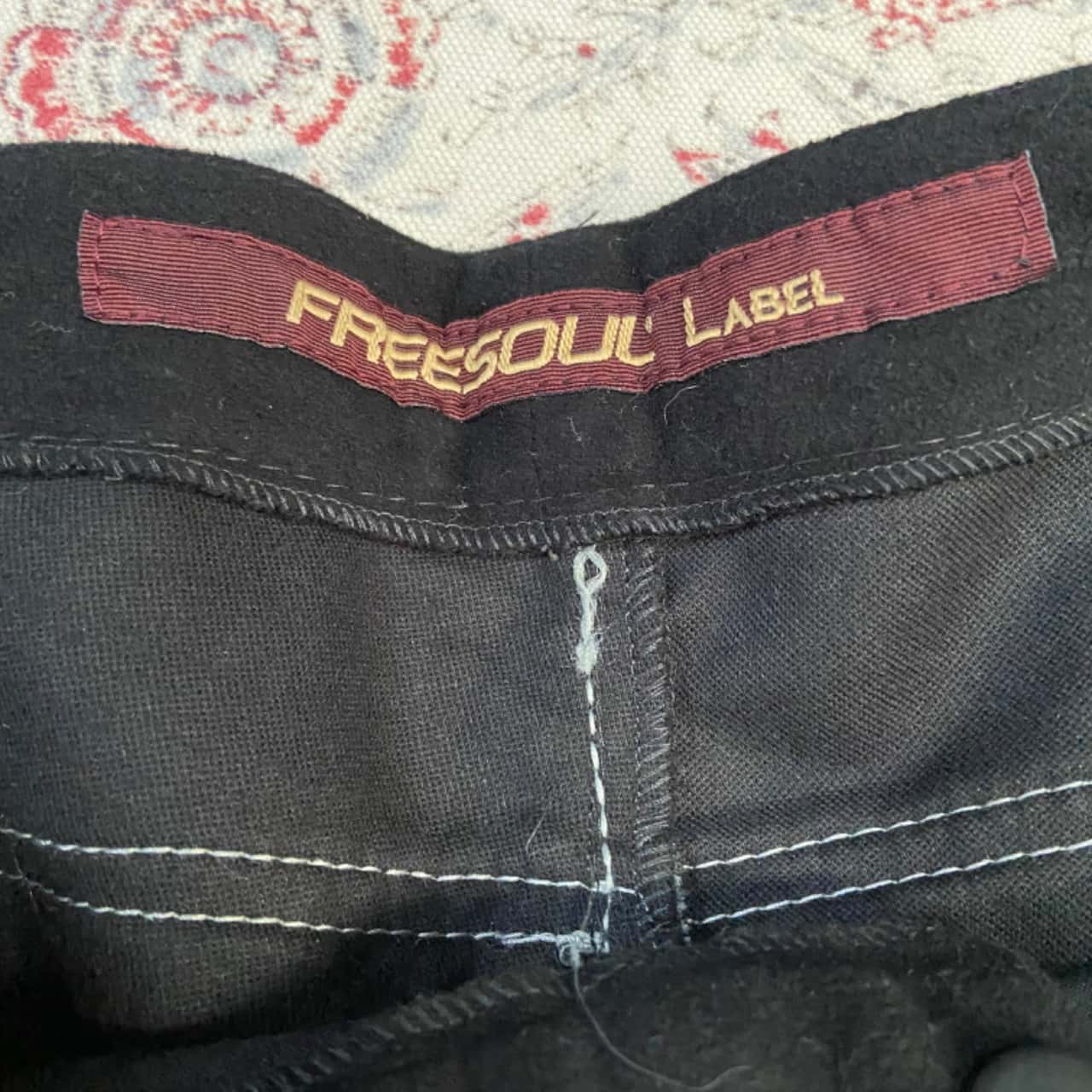 Freesoul Label Mens Patchwork Pants Size 28 Black