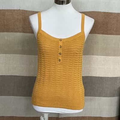 Augusta Womens  Size 8 Singlet Top Yellow 