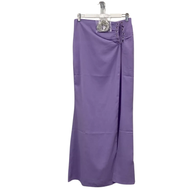Runaway by Rosalia Lilac Draped Slip Skirt Satin Look Size M 