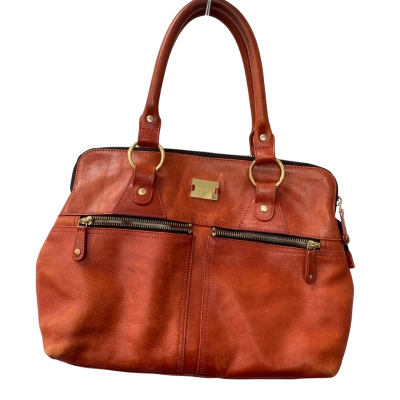  Modalu London Orange Leather Handbag 