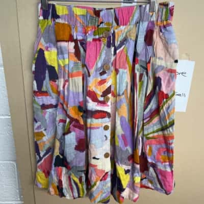 Megan Grant x Gorman Womens  Size 14 Midi Skirt Multicoloured 