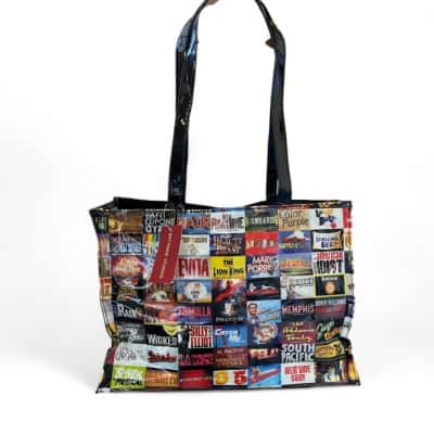 Broadway Play Shows Glossy Vinyl Battman Studios Tote