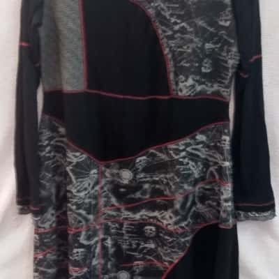 Gabriella Frattini Womens  Size 14 Casual Dress / Long Sleeve Dress Black  / Grey 