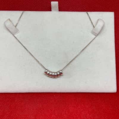 7 lucky rings with Womens Necklace / Pendant 925 stamped Silver 