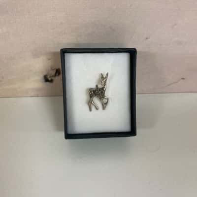1850’s Stamped Marcasite Fawn Pin